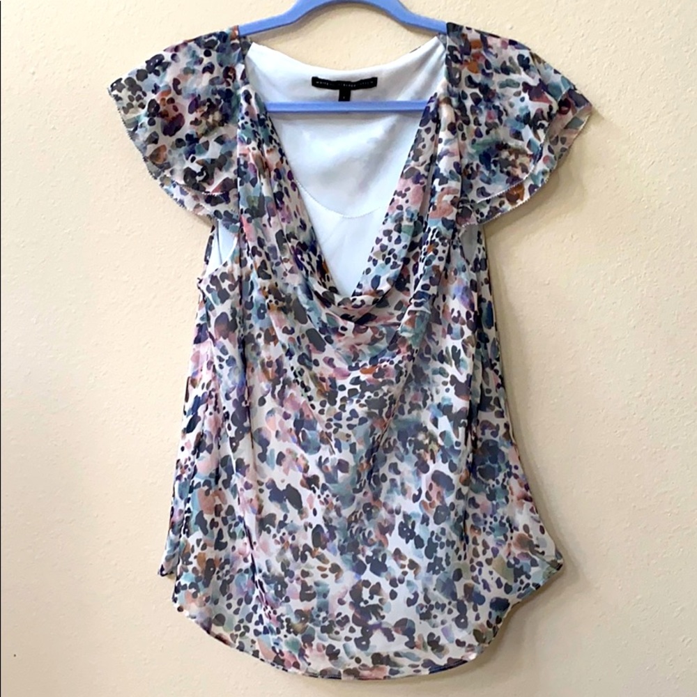 White House Black Market Pattered short sleeve top